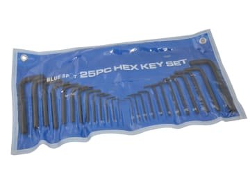 B/S15307 Metric & Imperial Hexagon Key Pouch Set, 25 Piece =