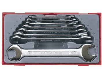 TENTT6208 TT6208 Metric Open End Spanner Set, 8 Piece