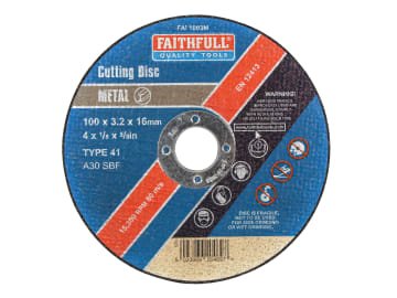 FAI1003M Metal Cut Off Disc 100 x 3.2 x 16mm