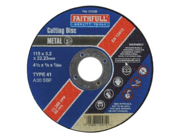 FAI1153M Metal Cut Off Disc 115 x 3.2 x 22.23mm