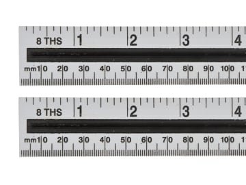 B/S33932 Aluminium Ruler 300mm (12in)