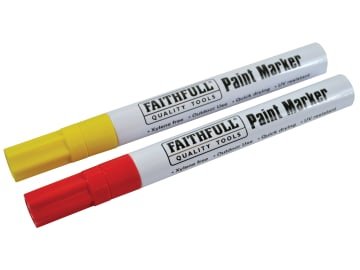 FAIPMYELRED Paint Marker Pen Yellow & Red (Pack 2)